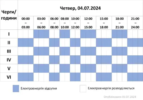 Став відомий графік відключень електрики 4 липня на Хмельниччині