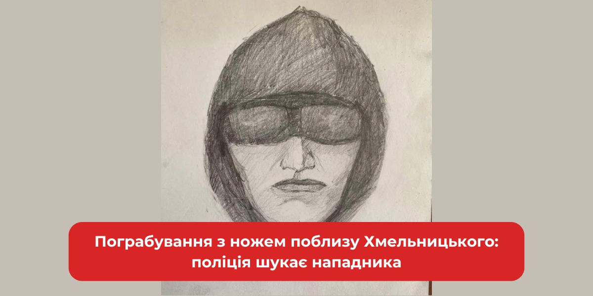 Нічне пограбування біля Хмельницького: поліція полює на озброєного ножем нападника.
