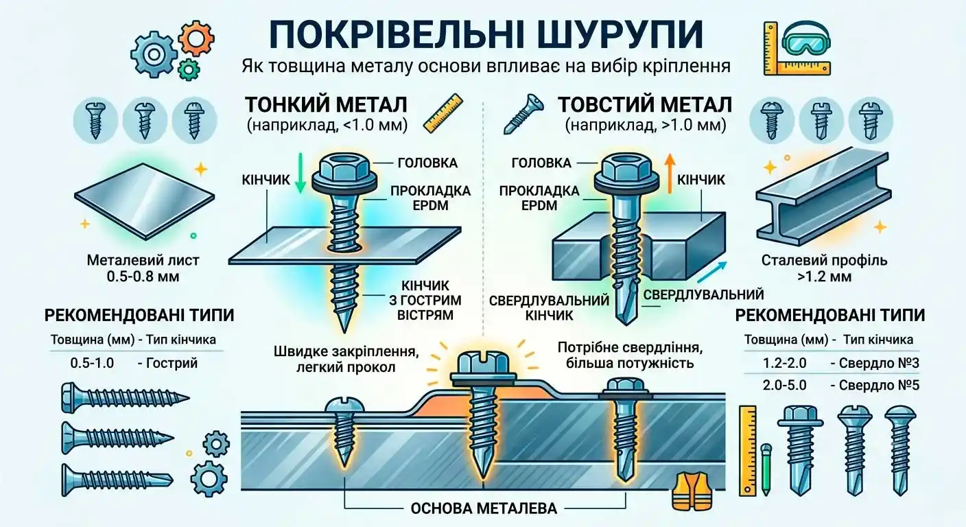 покрівельні шурупи