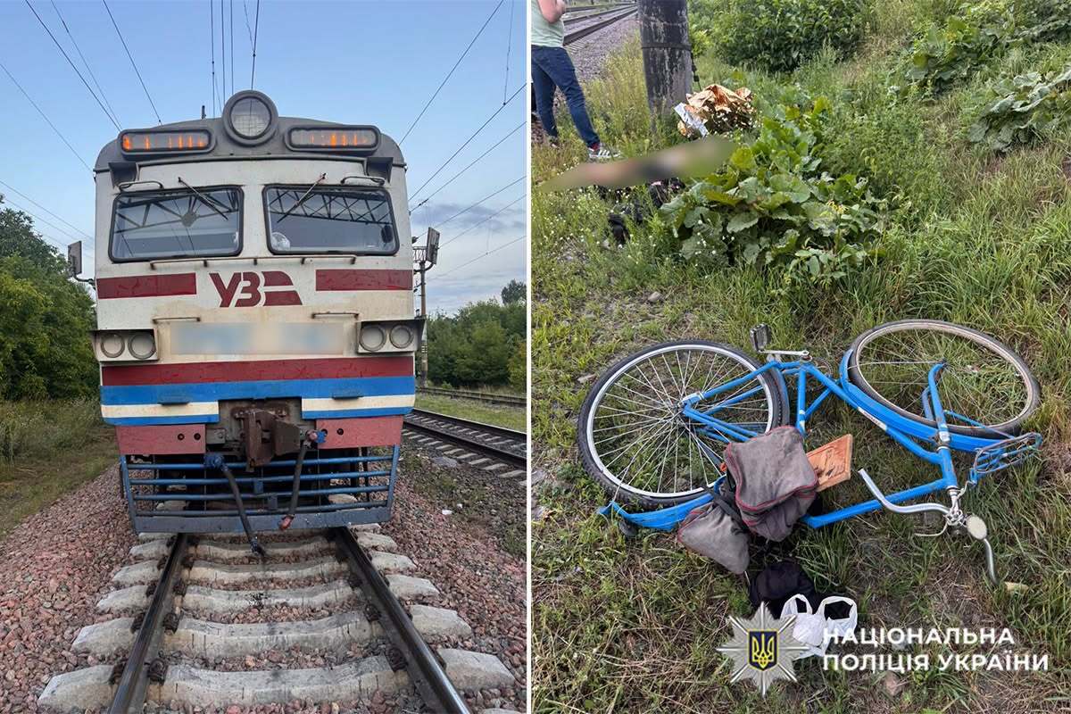 Хмельницький: трагедія на залізниці, потяг забрав життя велосипедиста.