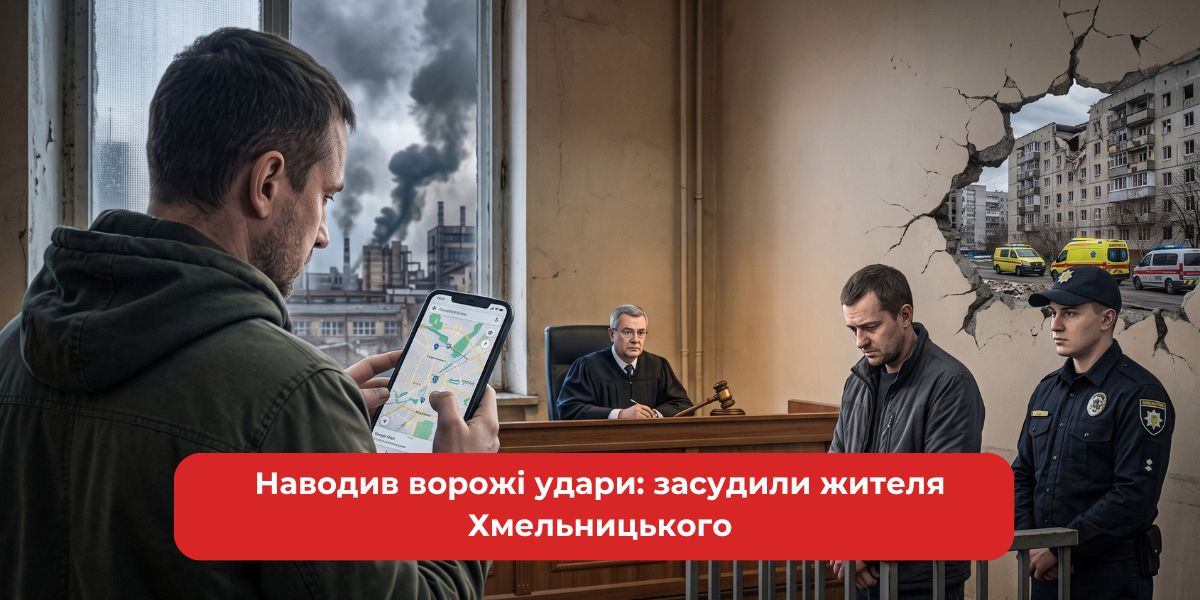 Хмельничанин, що наводив ворожі удари, отримав вирок.